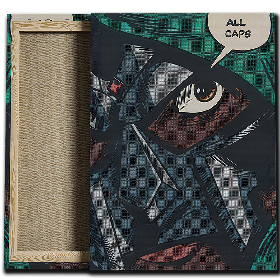 MF DOOM ALL CAPS CANVAS