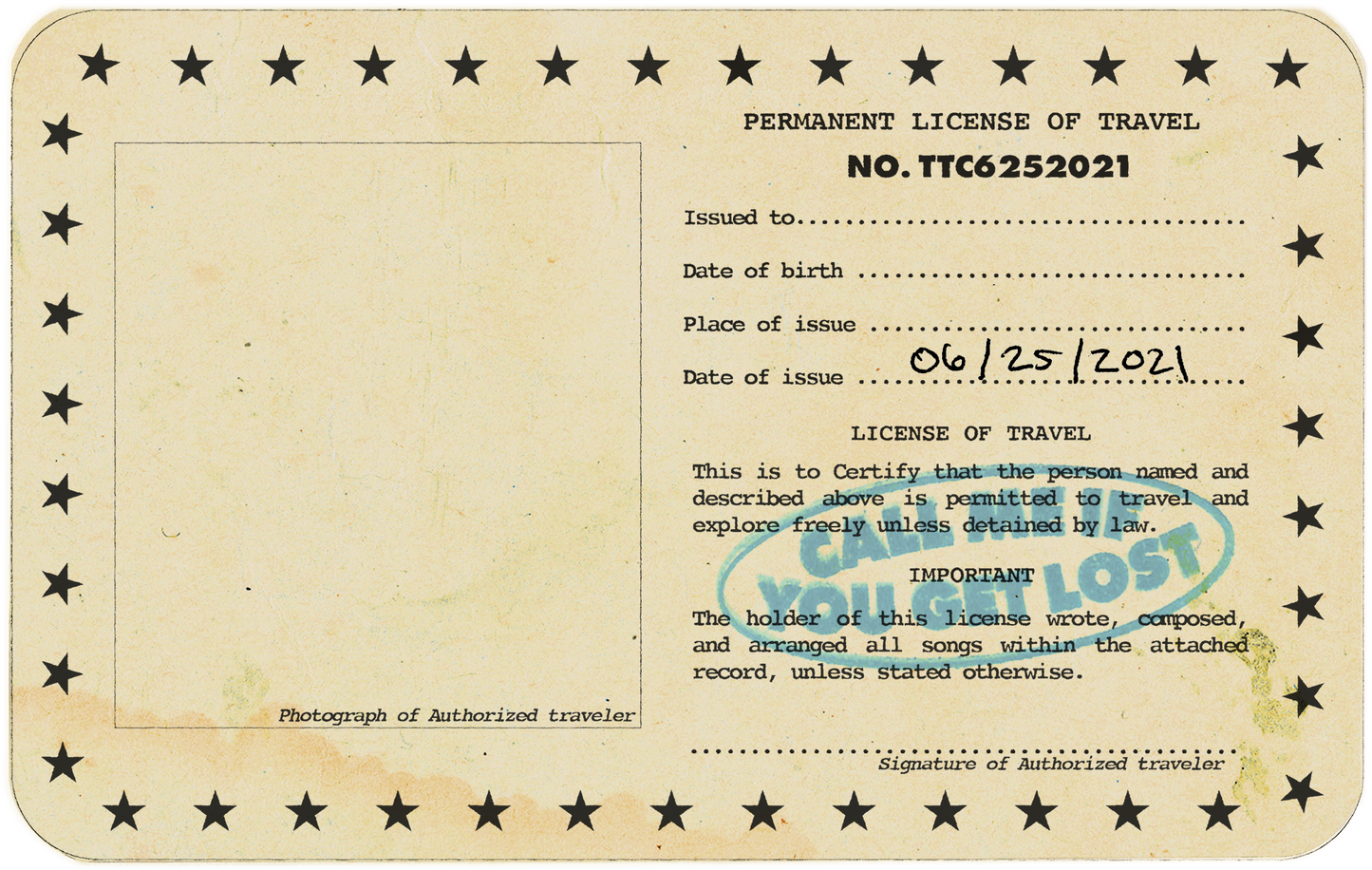 CUSTOM CALL ME IF YOU GET LOST TAG